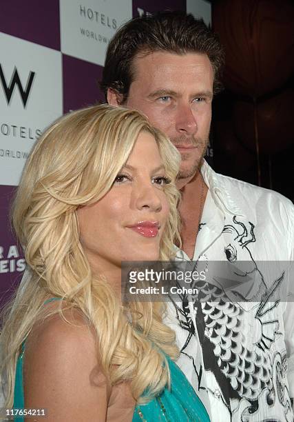 Tori Spelling and Dean McDermott during Travel + Leisure Magazine Celebrates 35th Birthday - Red Carpet at W Hotel in Los Angeles, California, United...