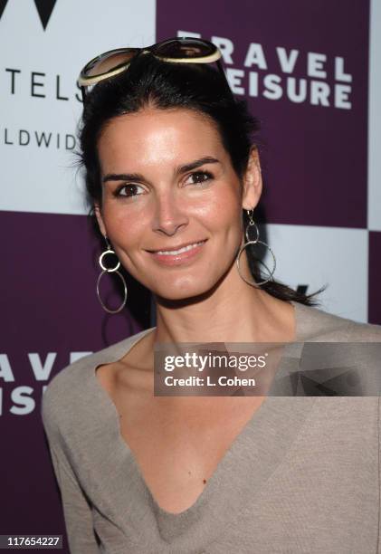 Angie Harmon during Travel + Leisure Magazine Celebrates 35th Birthday - Red Carpet at W Hotel in Los Angeles, California, United States.