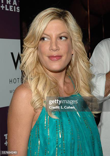 Tori Spelling during Travel + Leisure Magazine Celebrates 35th Birthday - Red Carpet at W Hotel in Los Angeles, California, United States.