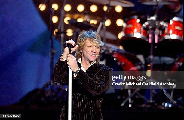 Jon Bon Jovi performs "It's My Life" during 32nd Annual American Music Awards - Show at Shrine Auditorium in Los Angeles, California, United States.