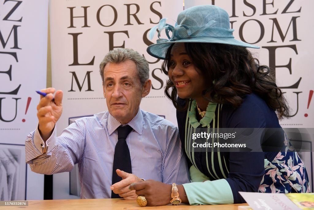 Nicolas Sarkozy book signing in Brussels