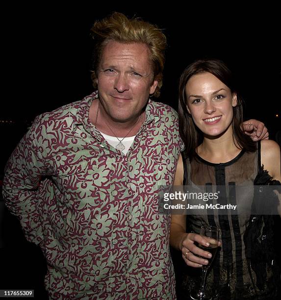 Michael Madsen and Cassandra Magrath during 2005 Cannes Film Festival - Anheuser-Busch Host "Wolf Creek" Party at Anheuser-Busch Big Eagle Yacht in...