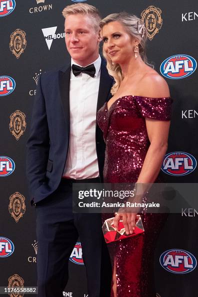 Isaac Heeney Of The Swans And Lauren Houghten Arrives Ahead Of The isaac-heeney-of-the-swans-and-lauren-houghten-arrives-ahead-of-the