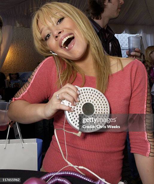 Hilary Duff visits MGA Entertainment's "Bratz" during 2003 Teen Choice Awards - Backstage Creations: Day of Show at Universal Amphitheatre in...