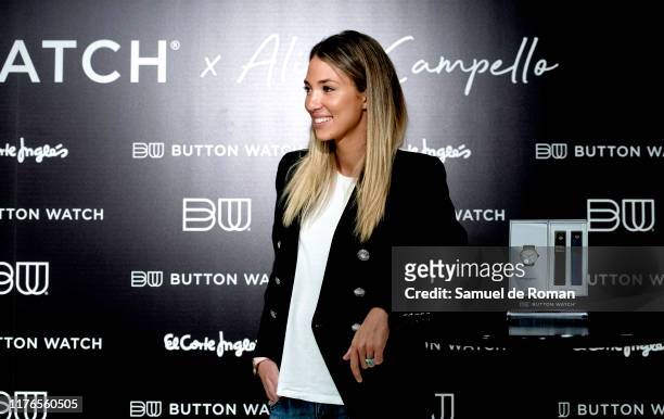 Alice Campello present button watch on September 23, 2019 in Madrid, Spain.
