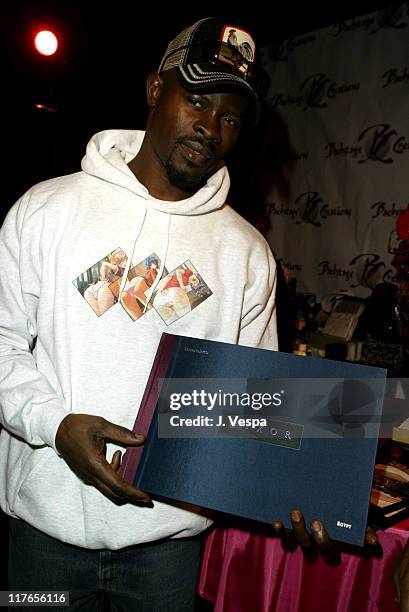 Djimon Hounsou with Stefano Ricci during 2004 Screen Actors Guild Awards - Backstage Creations Day One at The Shrine Auditorium in Los Angeles,...