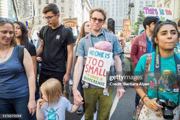 Students in New York demonstrating on the 20th September Climate Strike, part of a worldwide day of climate strikes on 20th September 2019. The event...