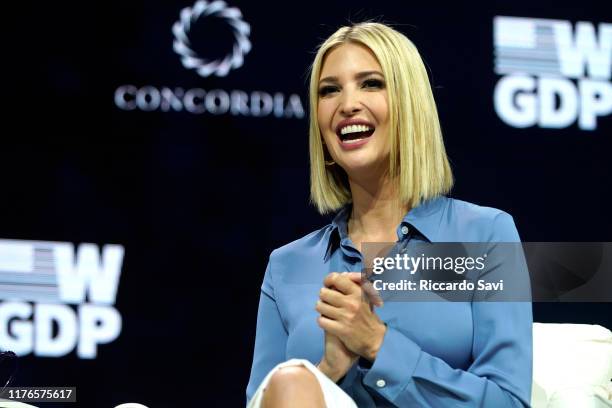 Advisor to the President Ivanka Trump speaks onstage during the 2019 Concordia Annual Summit - Day 1 at Grand Hyatt New York on September 23, 2019 in...