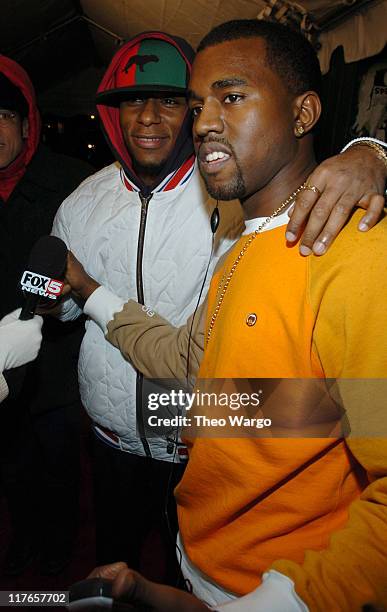 Mos Def and Kanye West during Pharrell Williams Hosts Store Opening of Nigo's A Bathing Ape at Bathing Ape in New York City, New York, United States.