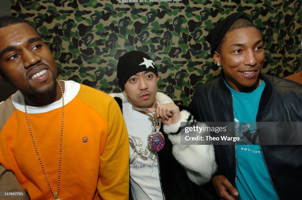 Pharrell Williams Hosts Store Opening of Nigo's A Bathing Ape