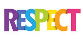 RESPECT colorful typography banner