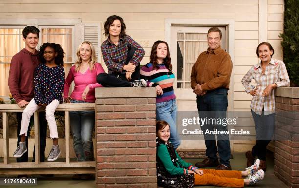 S "The Conners" stars Michael Fishman as D.J. Conner, Jayden Rey as Mary Conner, Lecy Goranson as Becky Conner-Healy, Sara Gilbert as Darlene Conner,...