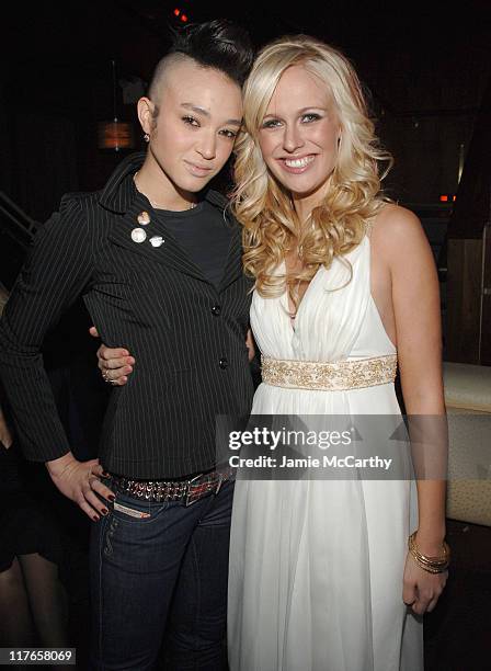 Naima Mora and Caridee English during The CW Network and Elite Celebrates Cycle 7 Winner of Americas Next Top Model - December 7, 2006 at Marquee in...