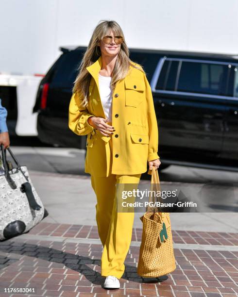 Heidi Klum is seen arriving to "America's Got Talent" on October 18, 2019 in Los Angeles, California.