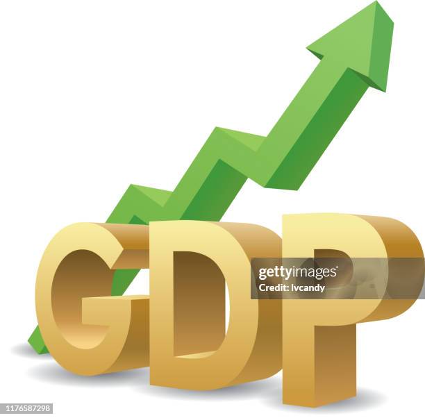 gdp growth - gross domestic product stock illustrations