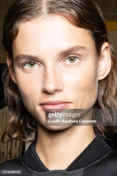 Giedre Dukauskaite is seen backstage for Fila fashion show during the Milan Fashion Week Spring/Summer 2020 on September 22, 2019 in Milan, Italy.