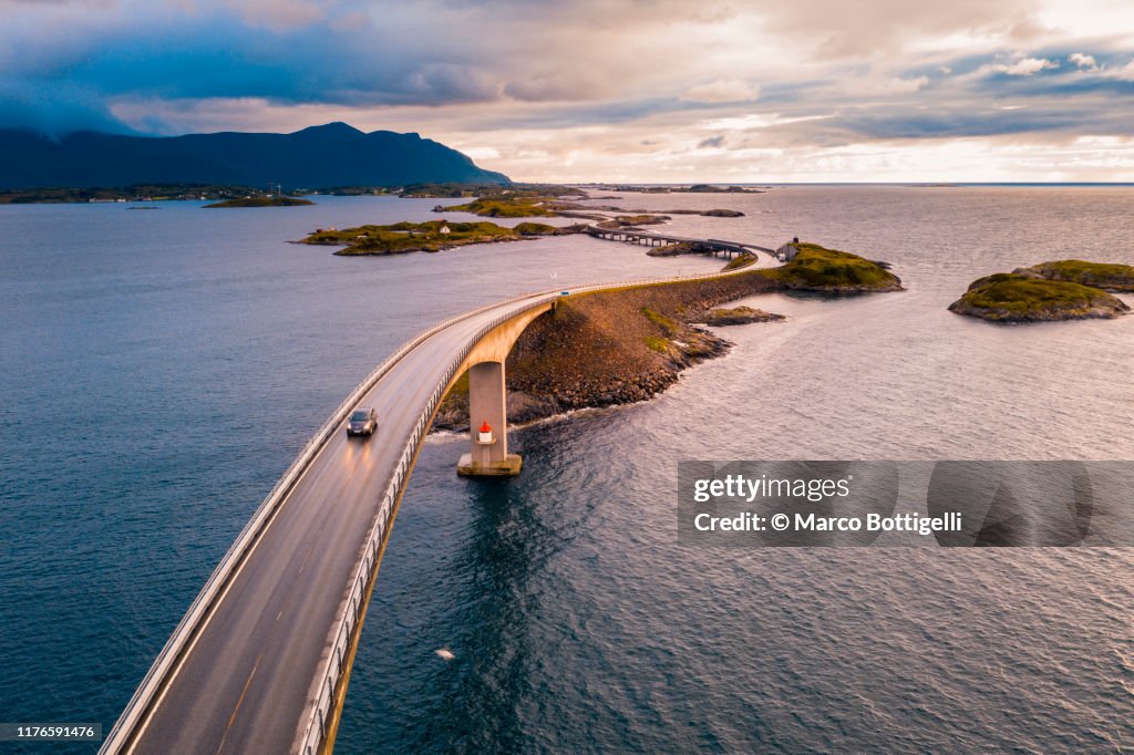 Atlantic Ocean Road at sunset, Norway