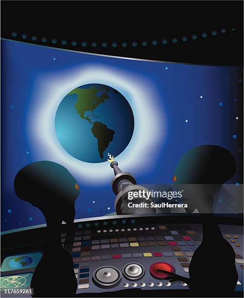 extraterrestrische angriff - exploratory spacecraft stock-grafiken, -clipart, -cartoons und -symbole