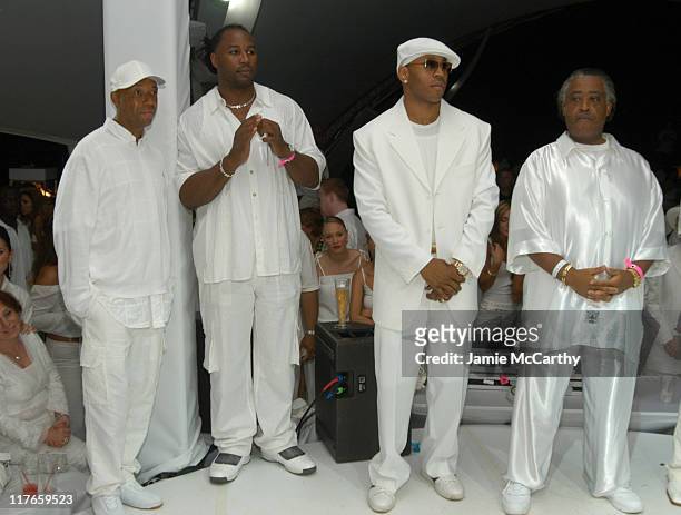 Russell Simmons, Lennox Lewis, LL Cool J, and Al Sharpton at the PS2 Estate