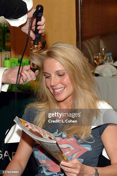 Ivana Bozilovic at Garnier Fructis's Beatuy Lounge getting ready for the Maxim Hot 100