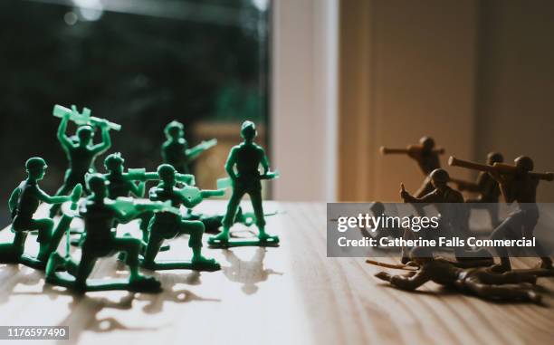 toy soldiers - army stock pictures, royalty-free photos & images