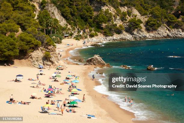 tossa de mar in catalonia, spain - tossa de mar imagens e fotografias de stock