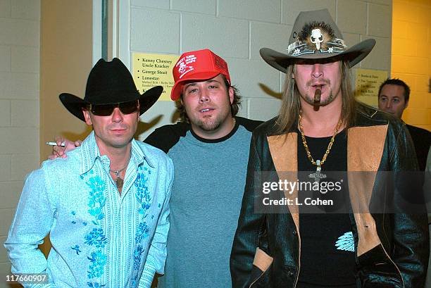 Kenny Chesney, Uncle Kracker and Kid Rock during 39th Annual Academy of Country Music Awards - Backstage and Audience at Mandalay Bay Resort and...