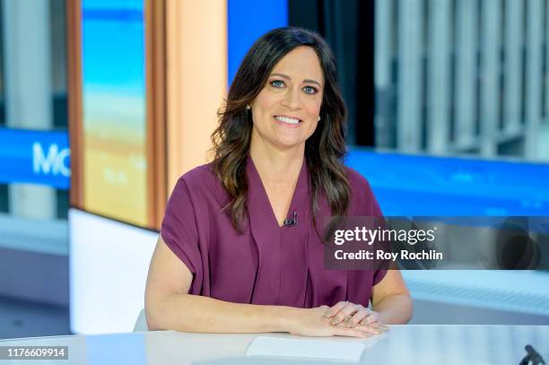 White House Press Secretary Stephanie Grisham visits "Mornings With Maria" with Anchor Maria Bartiromo at Fox Business Network Studios on September...