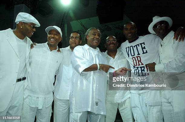 Cool J, Russell Simmons, Rev Al Sharpton, Tyson Beckford and Sean "P.Diddy" Combs at the PS2 Estate