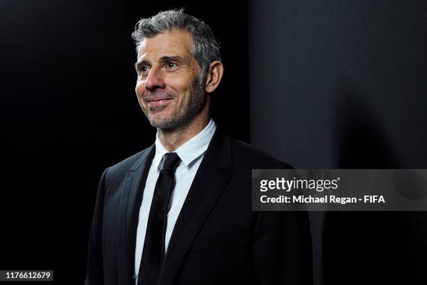 Legend Francesco Toldo poses for a portrait ahead of The Best FIFA Football Awards 2019 at Excelsior Hotel Gallia on September 23, 2019 in Milan,...