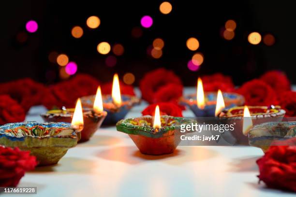 diwali lights - india diwali lights stock-fotos und bilder