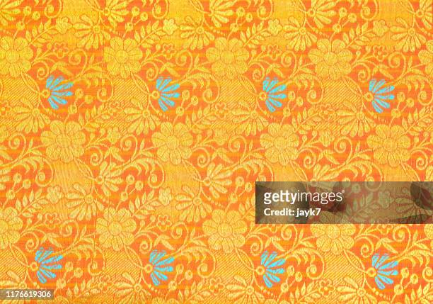 silk sari - indian textile stock pictures, royalty-free photos & images