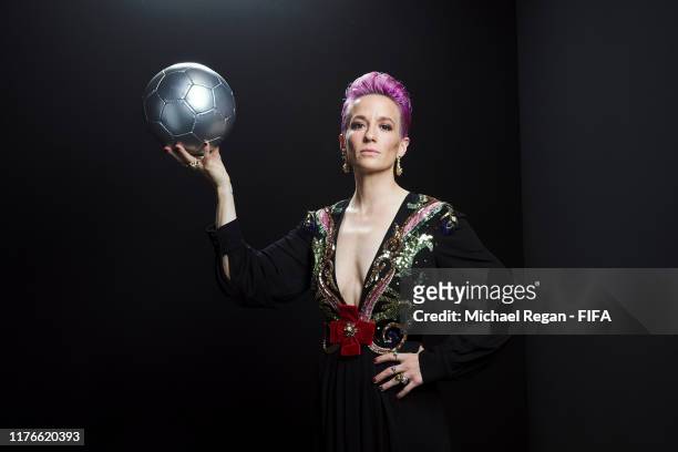 The Best FIFA Women's Player Award finalist Megan Rapinoe of Reign FC and United States poses for a portrait in the photo booth prior to The Best...
