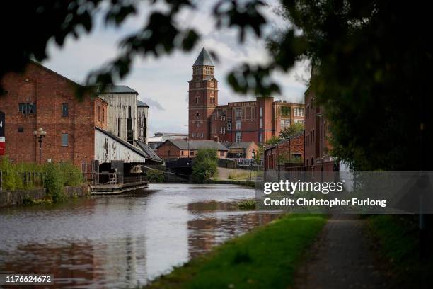 View of Wigan Pier, made famous in 'The Road to Wigan Pier' by George Orwell on September 23, 2019 in Wigan, England. Wigan has had a Labour MP for...