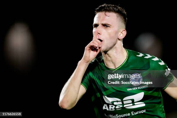 Branco van den Boomen of De Graafschap celebrates 2-2 during the Dutch Keuken Kampioen Divisie match between Utrecht U23 v De Graafschap at the...