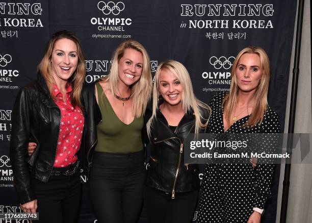 Amy Williams, Chemmy Alcott, Aimee Fuller and Sarah Joanne Lindsay attend the “Running in North Korea” World Premiere at Curzon Bloomsbury on...