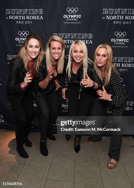 Amy Williams, Chemmy Alcott, Aimee Fuller and Sarah Joanne Lindsay attend the “Running in North Korea” World Premiere at Curzon Bloomsbury on...