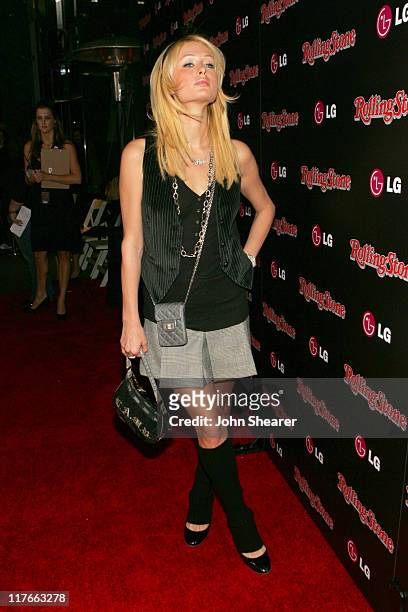 Paris Hilton during Rolling Stone Magazine Celebrates their 2006 Annual Hot List - Red Carpet at Stone Rose in Los Angeles, California, United States.