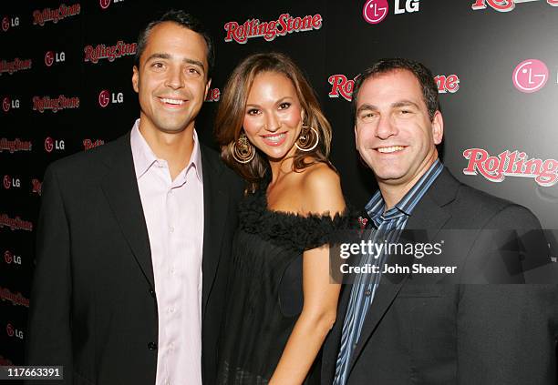 Tim Castelli, Publsher, Rolling Stone, Svetlana Metkina, and Jon Maron, Senior Director of Marketing, LG