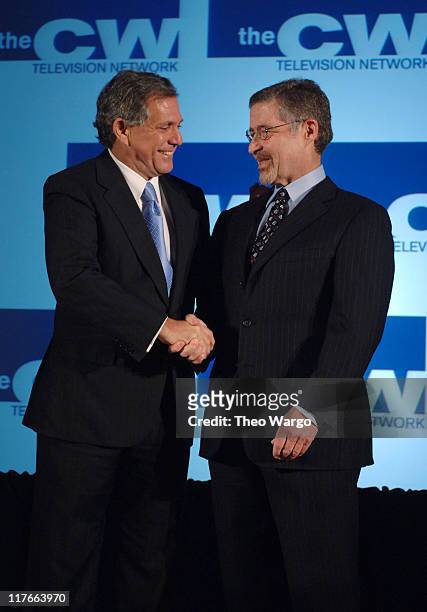 Leslie Moonves, President and Chief Executive Officer of CBS Corporation and Barry Meyer, Chairman and Chief Executive Officer of Warner Bros....
