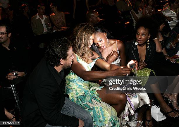 Brett Ratner, Serena Williams and Venus Williams during 6th Annual Mercedes-Benz DesignCure - Inside at Private Residence in Pacific Palisades,...