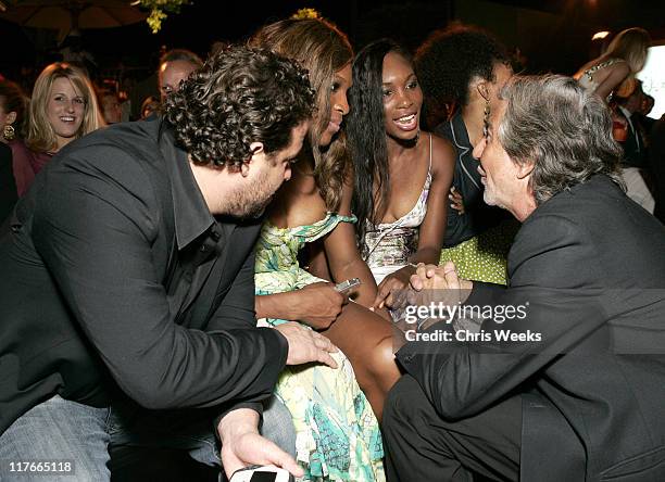 Brett Ratner, Roberto Cavalli, Serena Williams,and Venus Williams