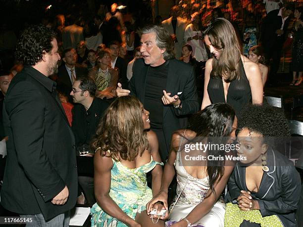 Brett Ratner, Roberto Cavalli, Serena Williams, Venus Williams and guest