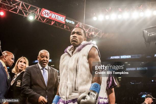 Adrien Broner and Jesse Vargas fight to a Majority Draw in their Welterweight fight at Barclays Center on April 21, 2018 in New York City.