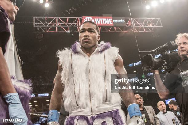 Adrien Broner and Jesse Vargas fight to a Majority Draw in their Welterweight fight at Barclays Center on April 21, 2018 in New York City.