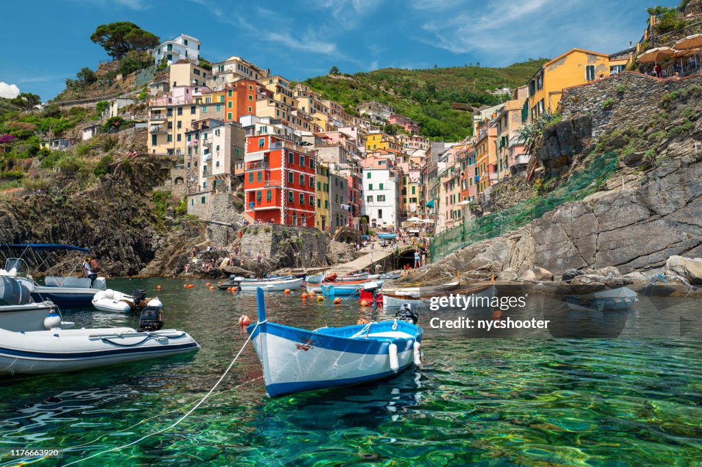 Riomaggiore coastline, Cinque Terre, Italy