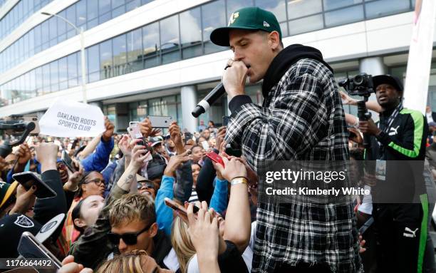 Eazy performs at the SiriusXM and Pandora Sway Fest 2019 on October 18, 2019 in Oakland, California.