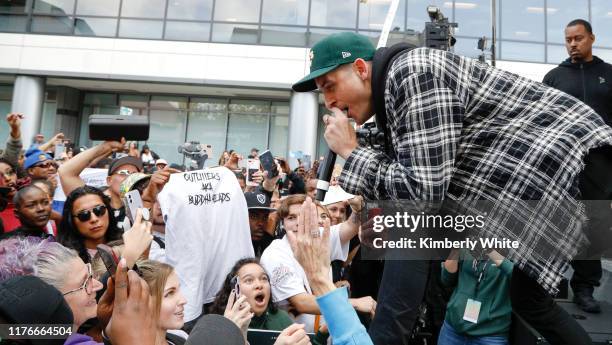 Eazy performs at the SiriusXM and Pandora Sway Fest 2019 on October 18, 2019 in Oakland, California.