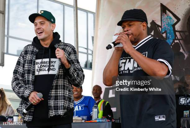 Eazy and Sway Calloway perform at the SiriusXM and Pandora Sway Fest 2019 on October 18, 2019 in Oakland, California.