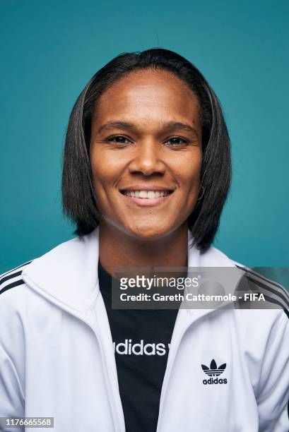 The FIFA FIFPro Women's World11 Award finalist Wendie Renard of Olympique Lyonnaise poses for a portrait ahead of The Best FIFA Football Awards 2019...